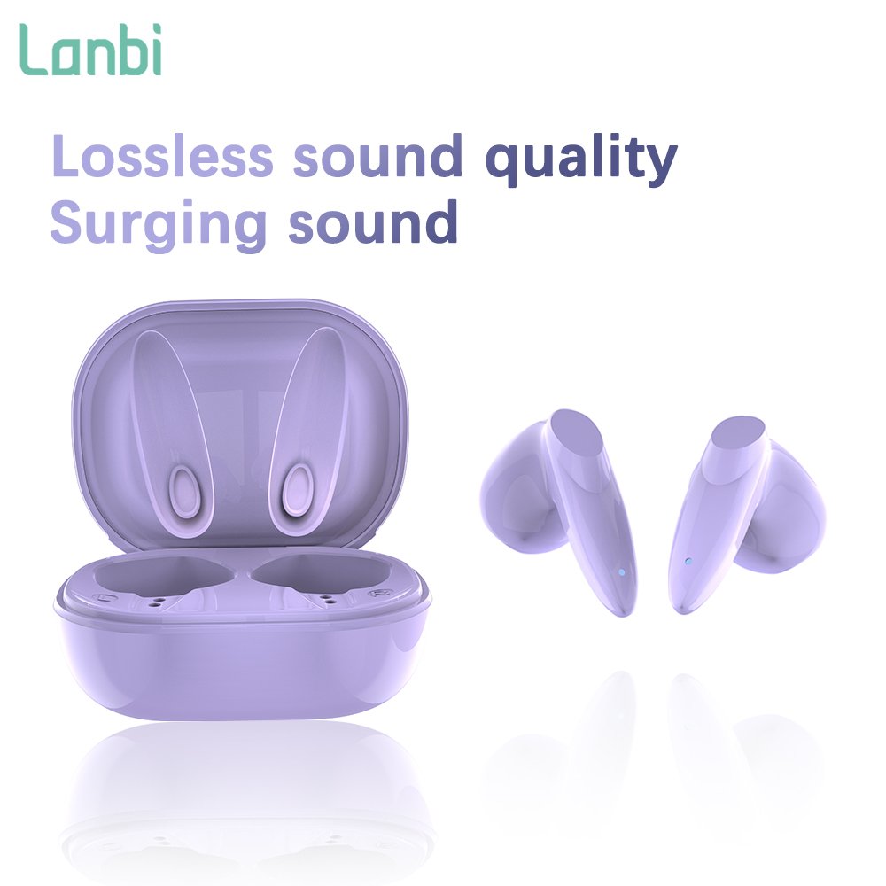 Lanbi Newest ANC ENC Earbuds BT 5.3 Waterproof Sports ANC Noise Cancelling Earphones TWS True Wireless Earbuds