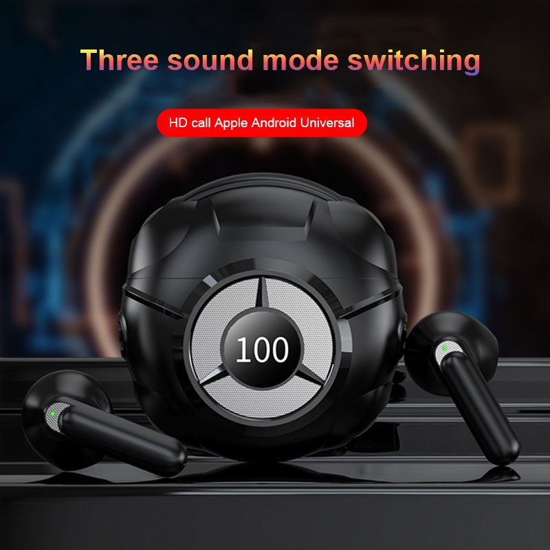 Touch Control Wireless Digital Display Noise Cancelling earphone Handsfree Headset True Wireless Sports Stereo Headphone