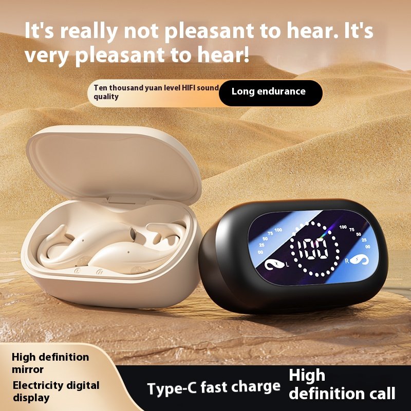 tws earbuds gaming M66 ear clip headphones ,sports headsetear,ear phones wireless,noise reduction anc headset
