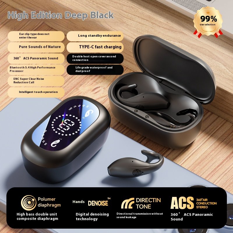 tws earbuds gaming M66 ear clip headphones ,sports headsetear,ear phones wireless,noise reduction anc headset