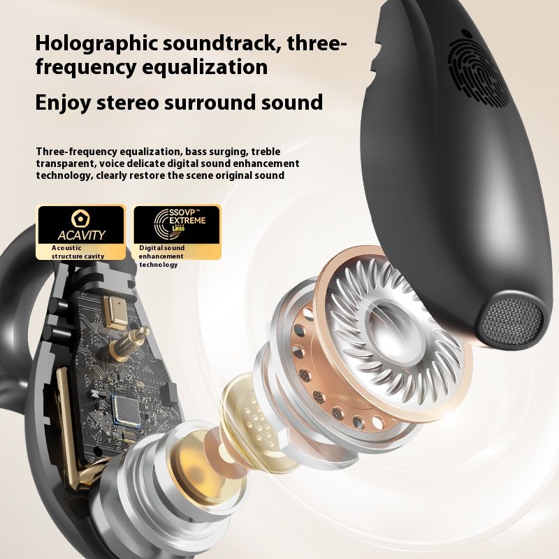 tws earbuds gaming M66 ear clip headphones ,sports headsetear,ear phones wireless,noise reduction anc headset