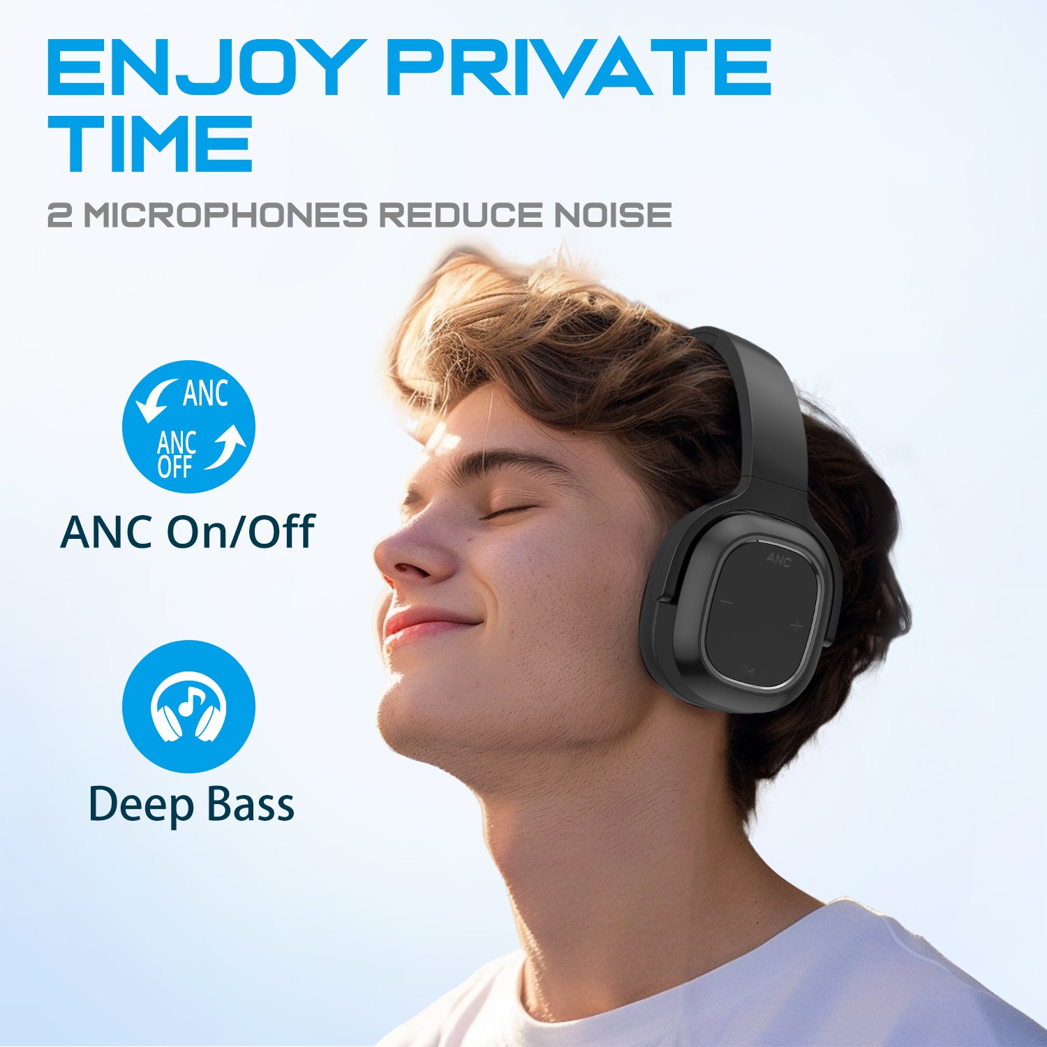 Oem custom logo noise cancelling wireless earphones gaming headset bluetooth over-ear headphones wireless