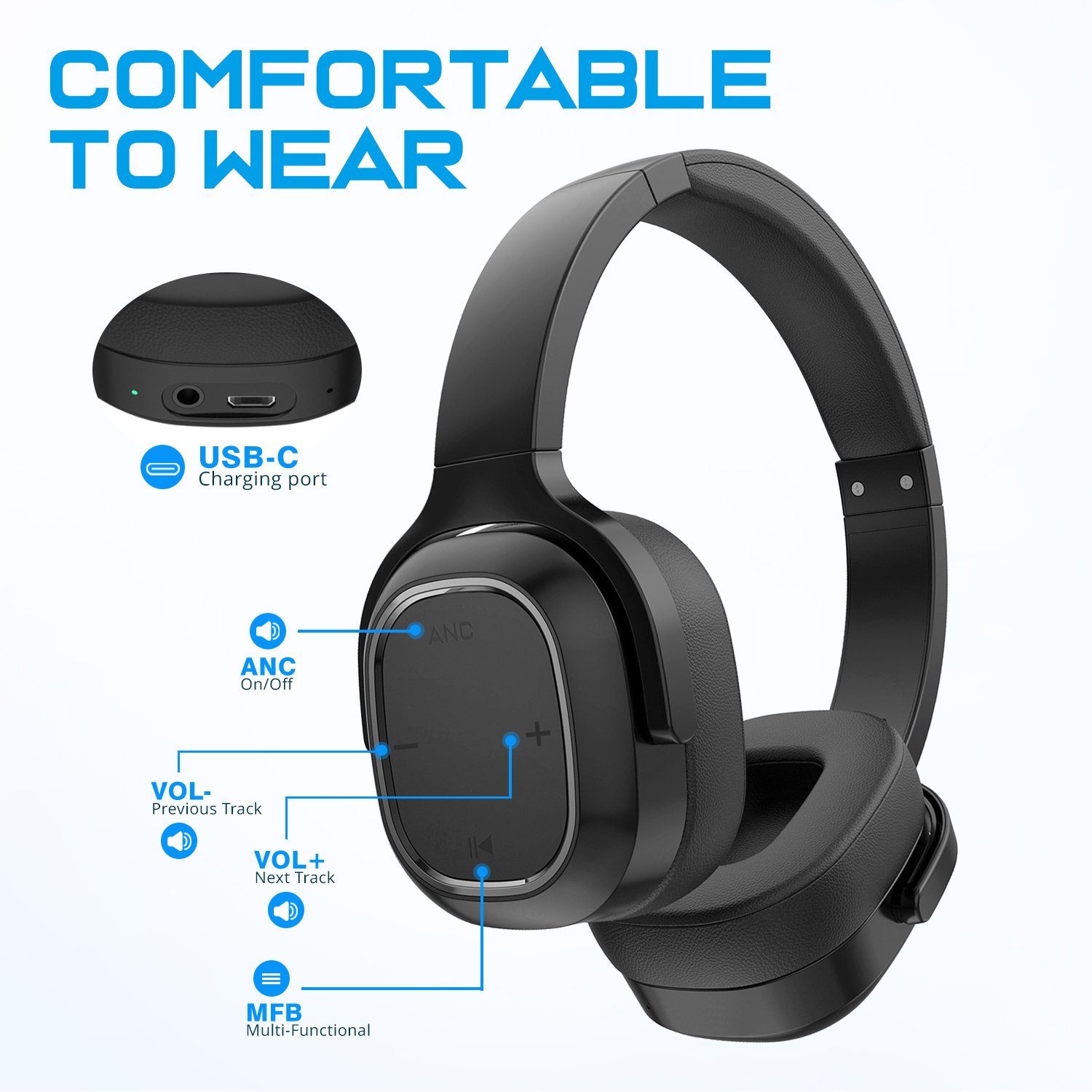 Oem custom logo noise cancelling wireless earphones gaming headset bluetooth over-ear headphones wireless