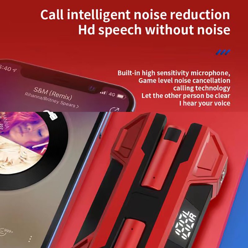 Top Sports LED Display Mini Low Delay Gaming Headset Earbuds TWS Earphones Cheapest Free Sample Shipping's Items for Women Men