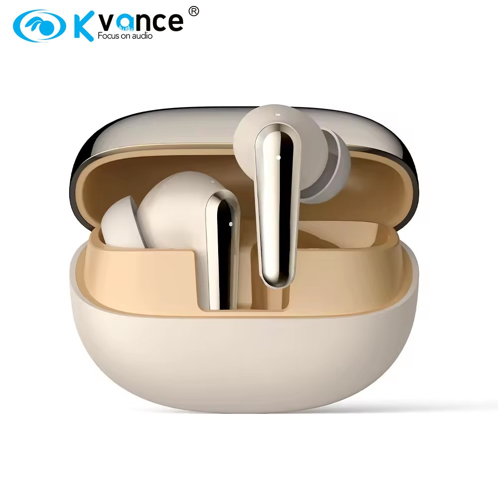 Kvance 2024 ANC ENC earphone dual pairing noise cancelling tws earphones type C fast charging led display wireless earbuds