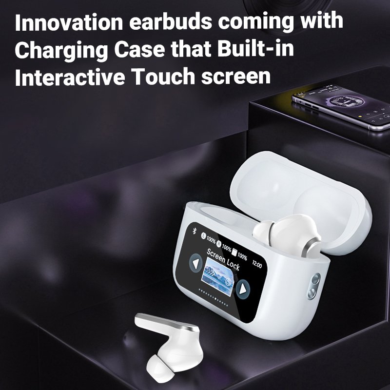 New TWS Earphones LCD Screen Auriculares Touch Control Good Quality Sound In-Ear True Wireless TWS Earbuds Live Beam 3 for JBL