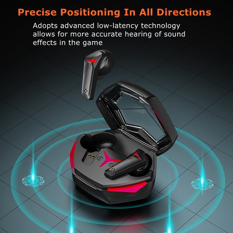 2024 New Gamer Audifonos Bt V5.5 DX-21 TWS Game Earbuds Bass Stereo Low Latency Headphone RGB Wireless Gaming In-ear Earphones