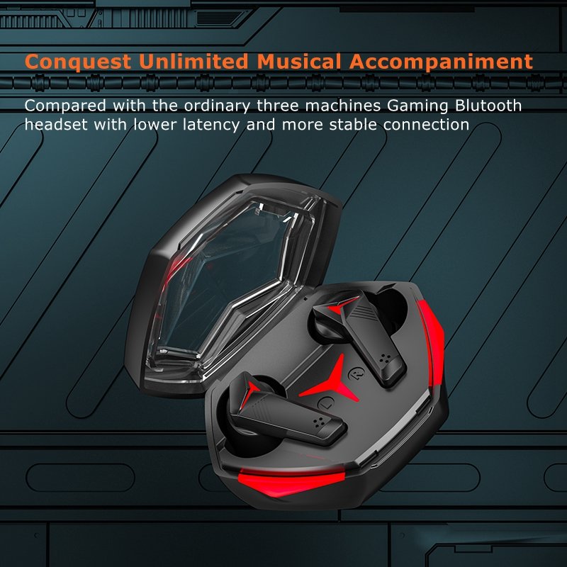 2024 New Gamer Audifonos Bt V5.5 DX-21 TWS Game Earbuds Bass Stereo Low Latency Headphone RGB Wireless Gaming In-ear Earphones