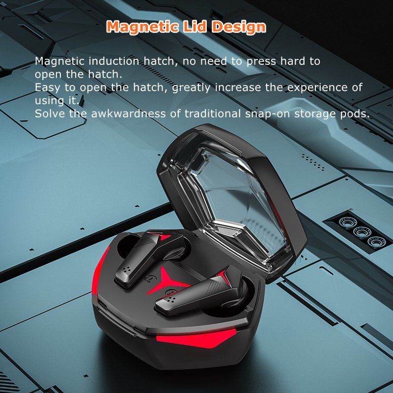 2024 New Gamer Audifonos Bt V5.5 DX-21 TWS Game Earbuds Bass Stereo Low Latency Headphone RGB Wireless Gaming In-ear Earphones
