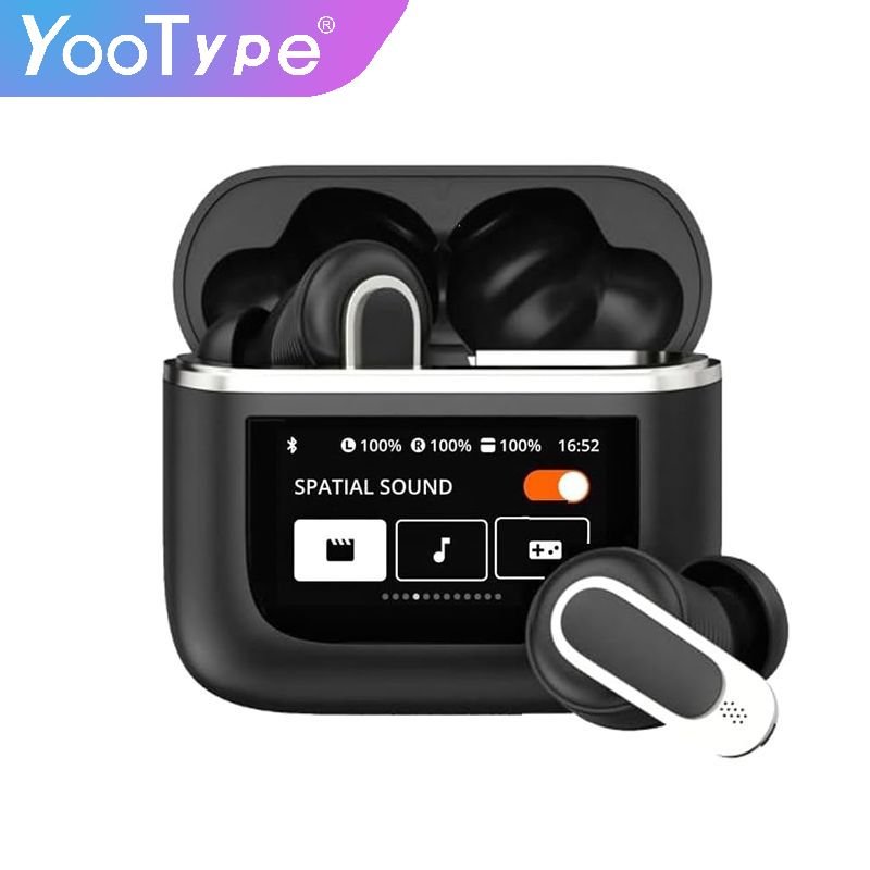 YooType Wireless Earbuds BT5.3 Headphones In Ear with 4 ENC Noise Cancelling Mic Mini Deep Bass Stereo Sound V8 Tour pro2