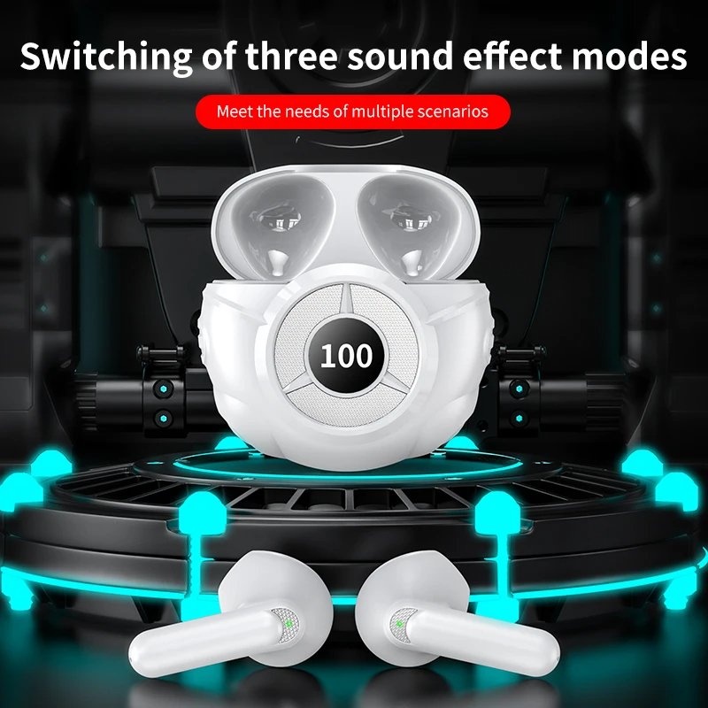 2024 New Waterproof Sport Earbuds Reloj Gaming In-ear Headphones for Apple Noise Reduction TWS Headset Stereo Wireless Earphones