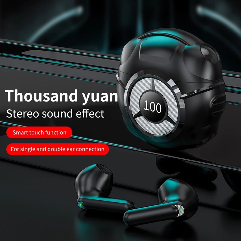 2024 New Waterproof Sport Earbuds Reloj Gaming In-ear Headphones for Apple Noise Reduction TWS Headset Stereo Wireless Earphones
