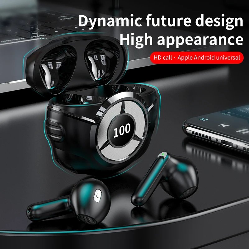 2024 New Waterproof Sport Earbuds Reloj Gaming In-ear Headphones for Apple Noise Reduction TWS Headset Stereo Wireless Earphones