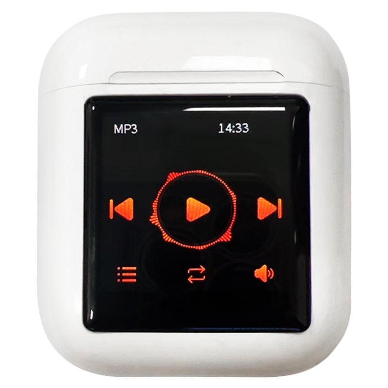 LCDA2 TWS-ENC LCD Full Color Touch Screen Earbuds 4 Microphones HD Call True Wireless Earphones with MP3 Playback Function