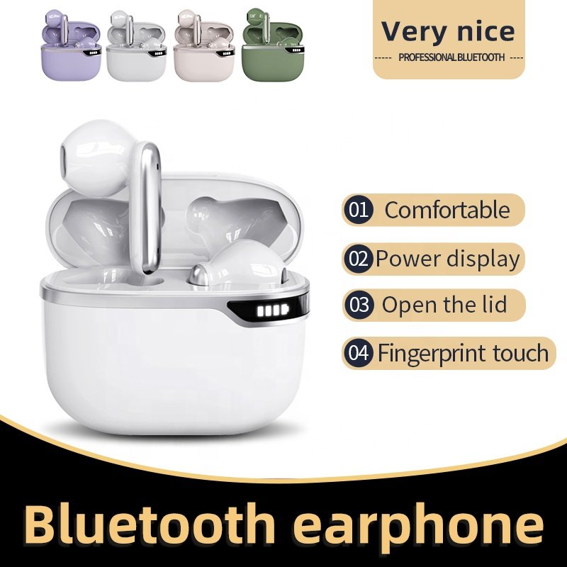 Sporty earphone with Digital Display Waterproof Headphones True Wireless Earbuds Noise Cancellation TWS Earphone