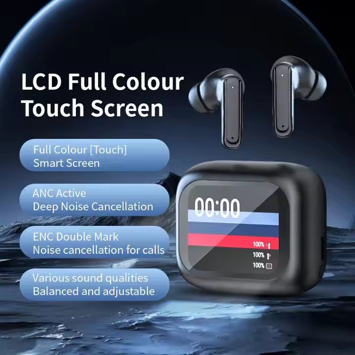 NEW Trend M6 Touch Screen Charging Case 127 Languages Translation Wireless Earphone ENC ANC Earbuds BT 5.3 In-Ear TWS