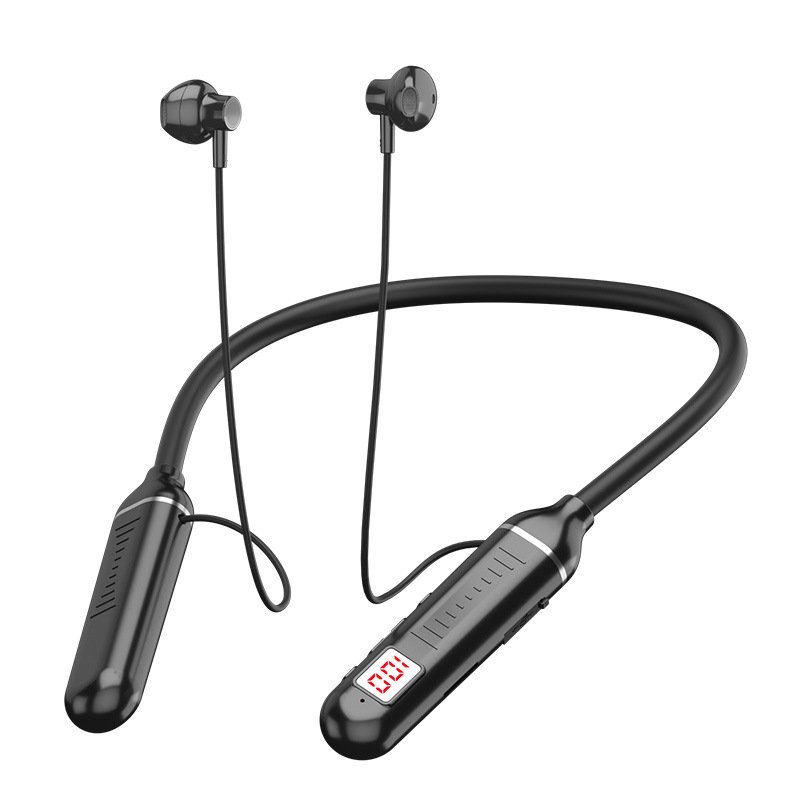 Magnetic Neckband Earphones Blue tooth Wireless Headphones Sports Waterproof Head sets With Microphone SD Card