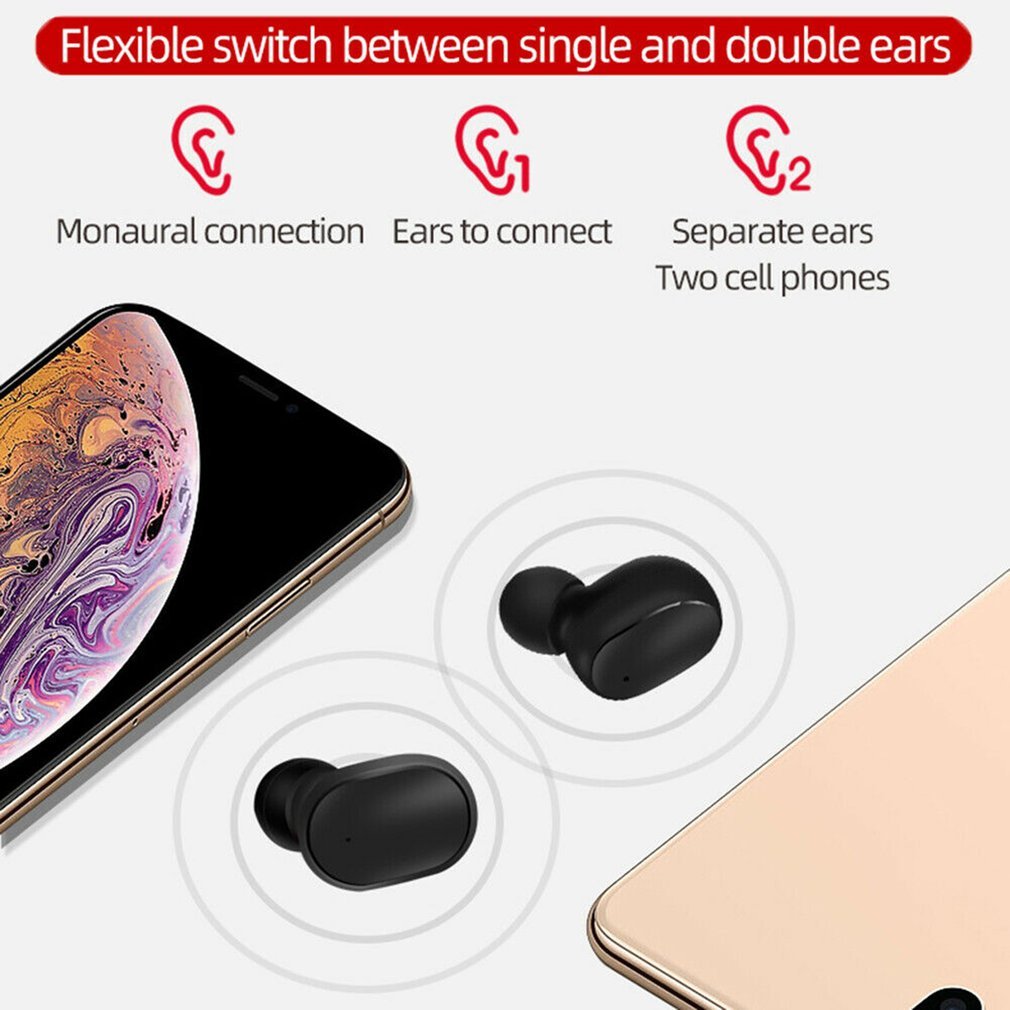 A6S True Wireless TWS Airdots Earphones TWS Headphone Earbuds A6 3D Stereo Earphone Noise Reduction Mic With Charging Box