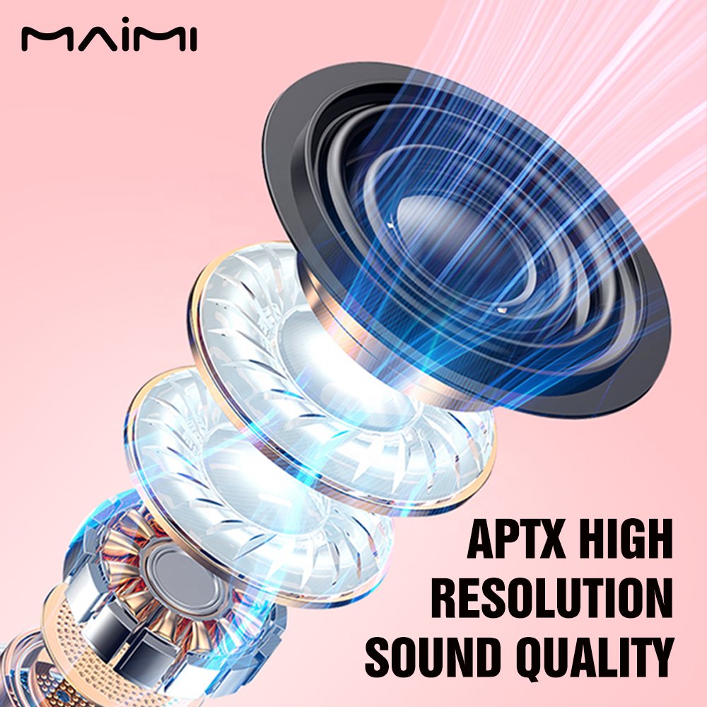 Maimi odm custom logo oem small pink color gaming earphone bluetooth 5.3 in-ear headphones wireless tws mini earbuds