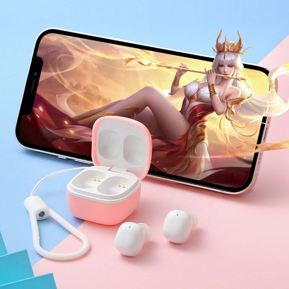 Maimi odm custom logo oem small pink color gaming earphone bluetooth 5.3 in-ear headphones wireless tws mini earbuds
