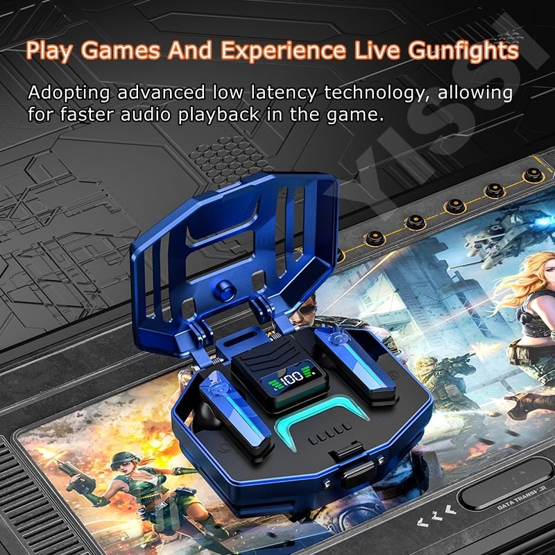 2023 New Product DX-05 Low Latency Tws Gaming In-ear Headsets Led Light Wireless Earbuds Custom Wholesale Earphone Headphones