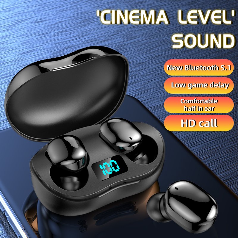 e8s TWS Noise Cancelling Headphones Wireless Earphones with Mic Hands Free LED Display Earbuds for Xiaomi Redmi