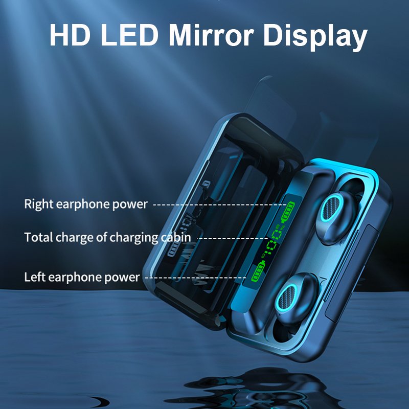 Dropshipping 2022 R15 TWS Wireless Earphones 5.1 Sport Gaming Earbuds LED Display Headphones F9 5C Noise cancelling Earphone