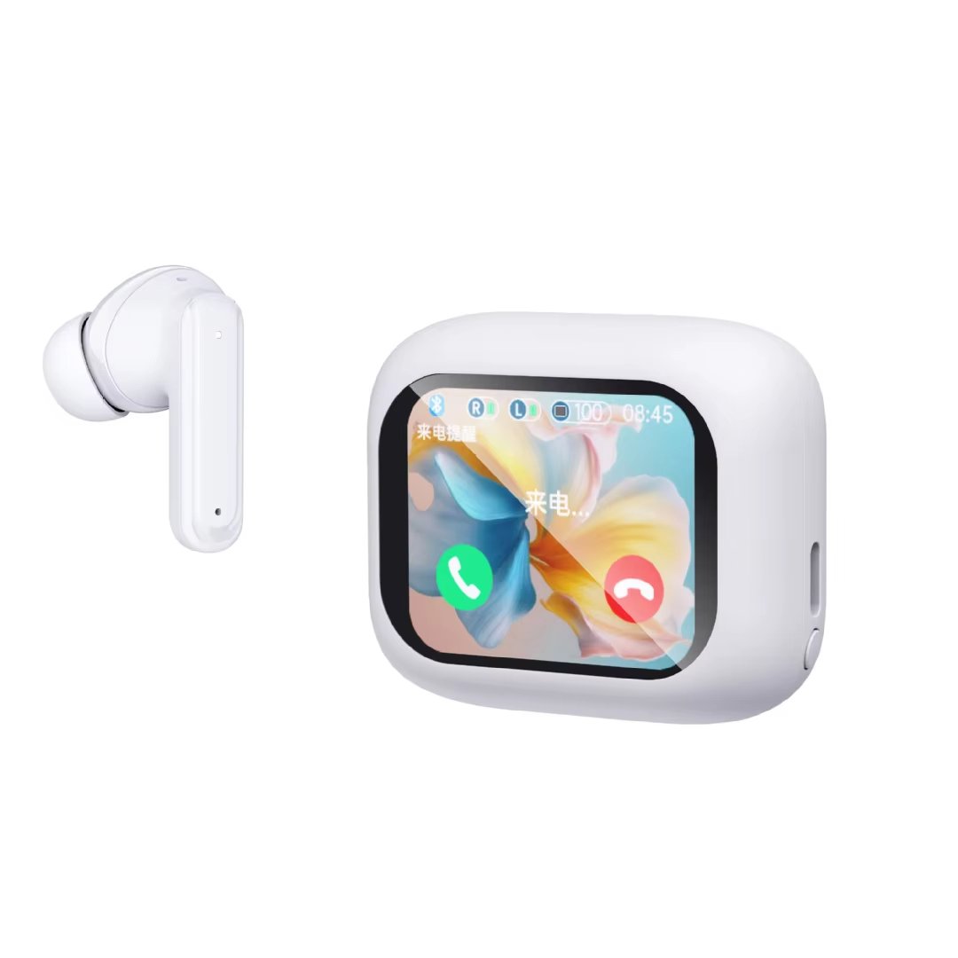 2024 new Wirelesses headphone ANC active noise cancelling earbuds IPX4 LED touch screen waterproof wireless earphone