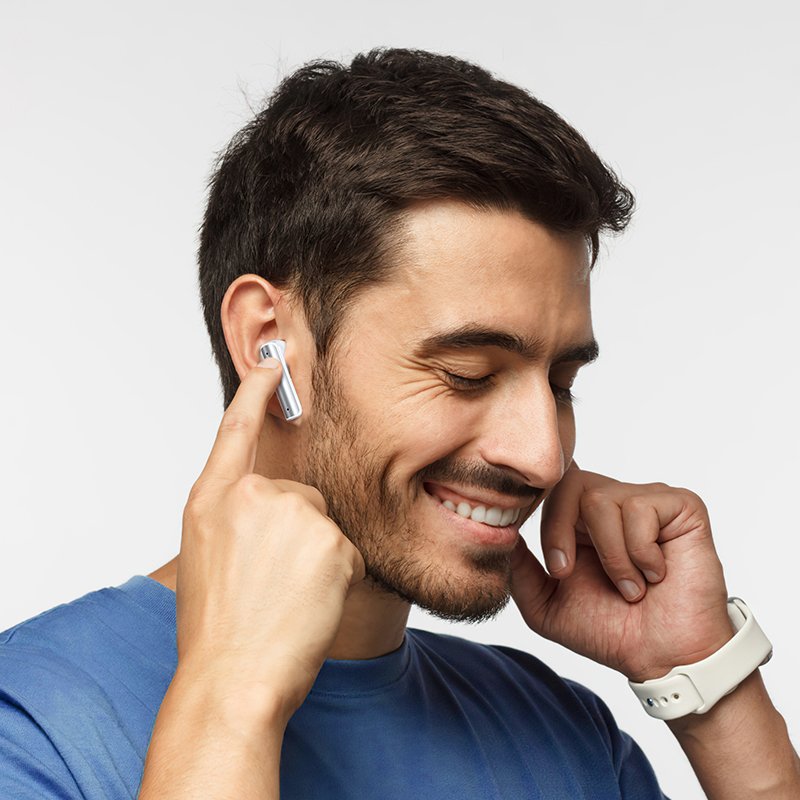 BWOO high quality noise cancelling bt earphones v5.3 ANC+ENC tws sports wireless earphone