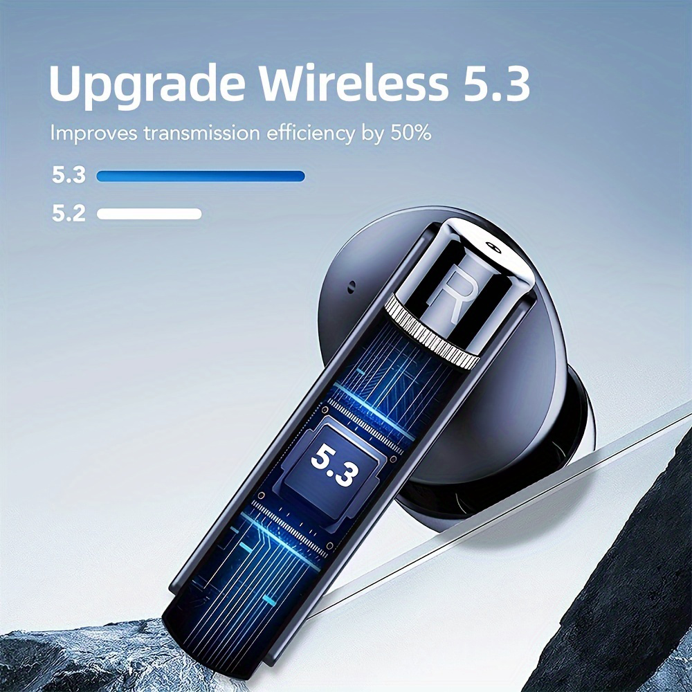High Quality Noise Cancelling In-Ear Earphones Headphones Top Seller Touch Digital Display TWS BT 5.3 Wireless Earbuds