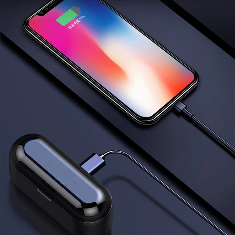 Cheap Big Battery Capacity BT Truely Wireless TWS Earbuds ear buds earphones headphones with power bank charger