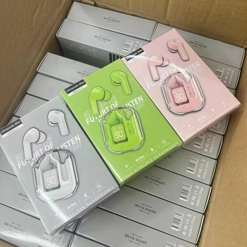 2024 Tws Audifonos Transparent True Wireless Headset Crystal Charging Box Gaming Earbuds HIFI Air31 Earphone Air 31 Headphone