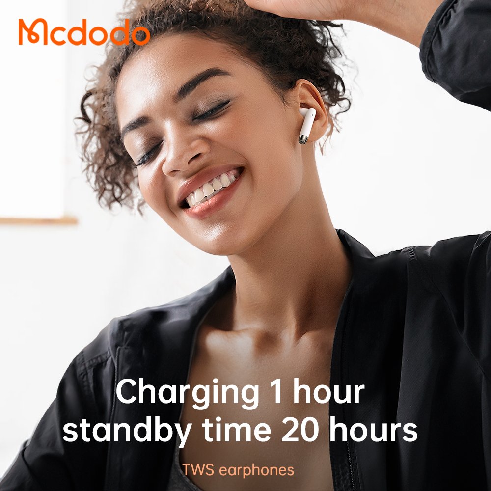 Mcdodo 803 Cute Mini Pebbles Marble Cute Mini 25Hours Music Time Earphones AAC SBC Wireless Earbud Earphone & Headphone