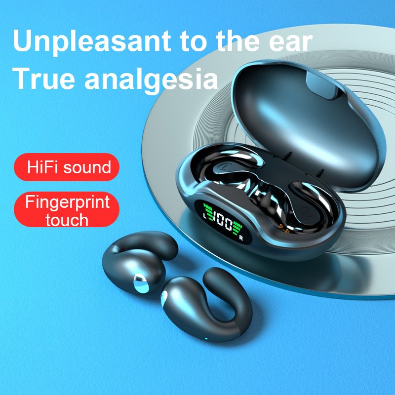 OWS clip on wireless Bluetooth earphones that do not enter the ear exercise ear clip on and do not harm the ear