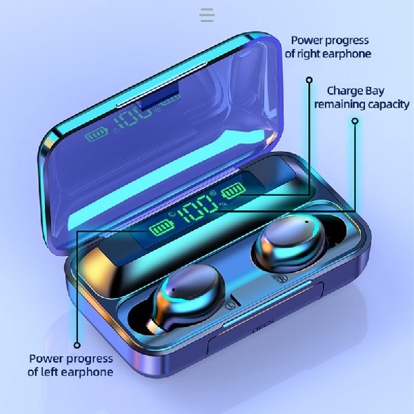 F9-5c TWS Mini headphones Waterproof Wireless Earbuds Earphone With 2000mAh Charging Box Power Bank Sports Gaming Headset F9 5c