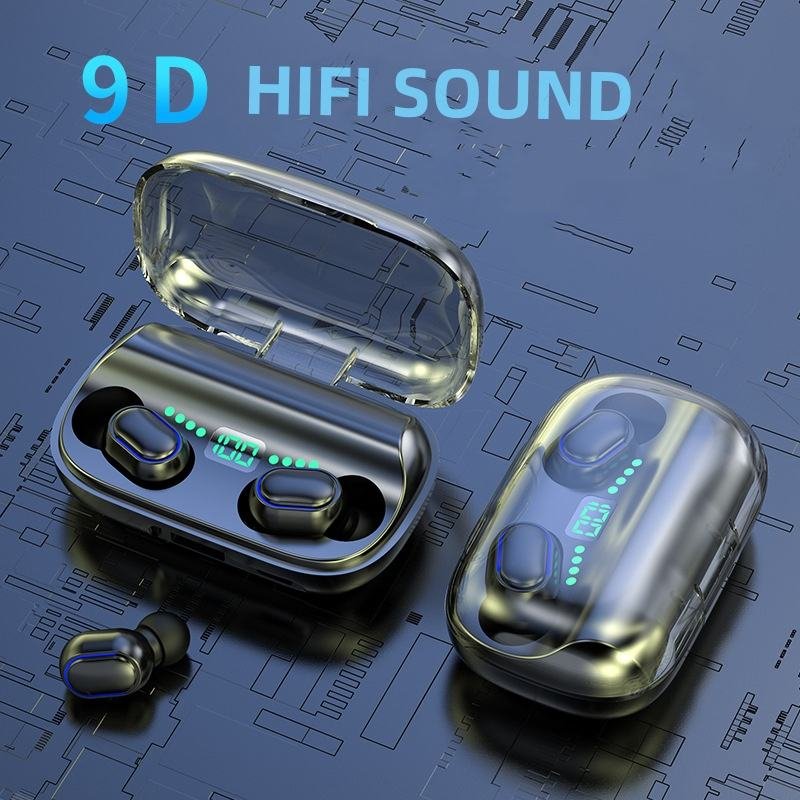 New Amazon products Wireless BT Earbuds Immersive Bass Stereo Noise Cancelling Headphones Portable charging case