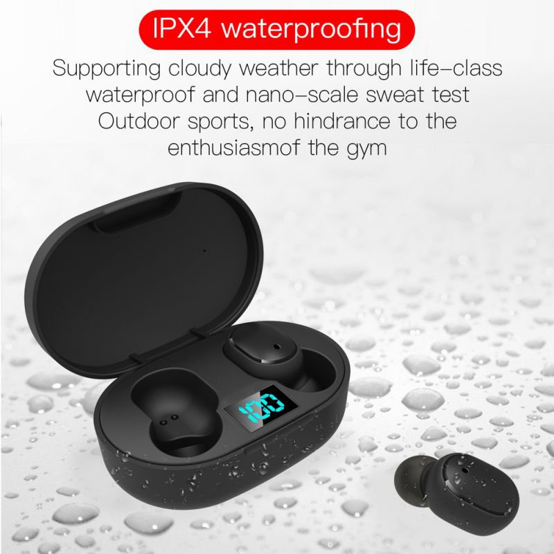 E6S TWS Bluetooth Headphones 5.0 True Wireless Earphone Noise Cancelling LED Display Handsfree Headset Earbuds Auriculares V50