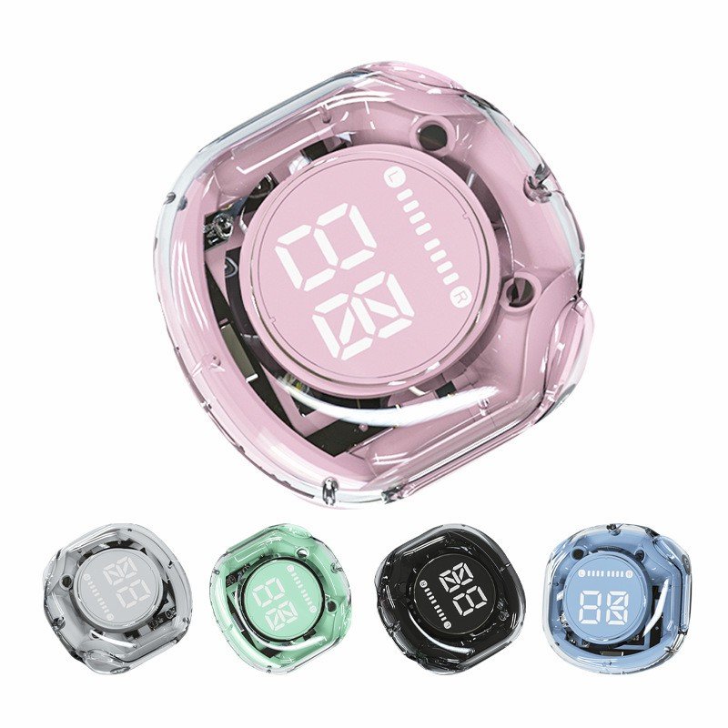 New Air39 Transparent Fashion ENC Noise Canceling HIFI TWS Earbuds Waterproof LED Display Sports Wireless Stereo Air 39 Earphone
