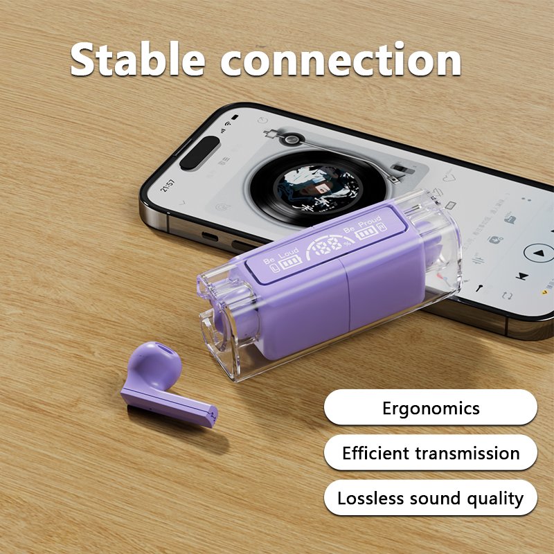 BH15 Wireless Binaural Tws Transparent Game Earphones Low Delay Touch Headset Half-ear Noise Reduction Earbuds