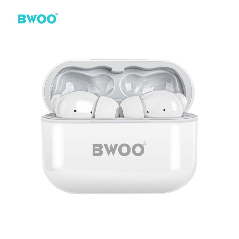BWOO wholesale ANC mini tws earphones blue tooth 5.0 active noise cancelling wireless headphones