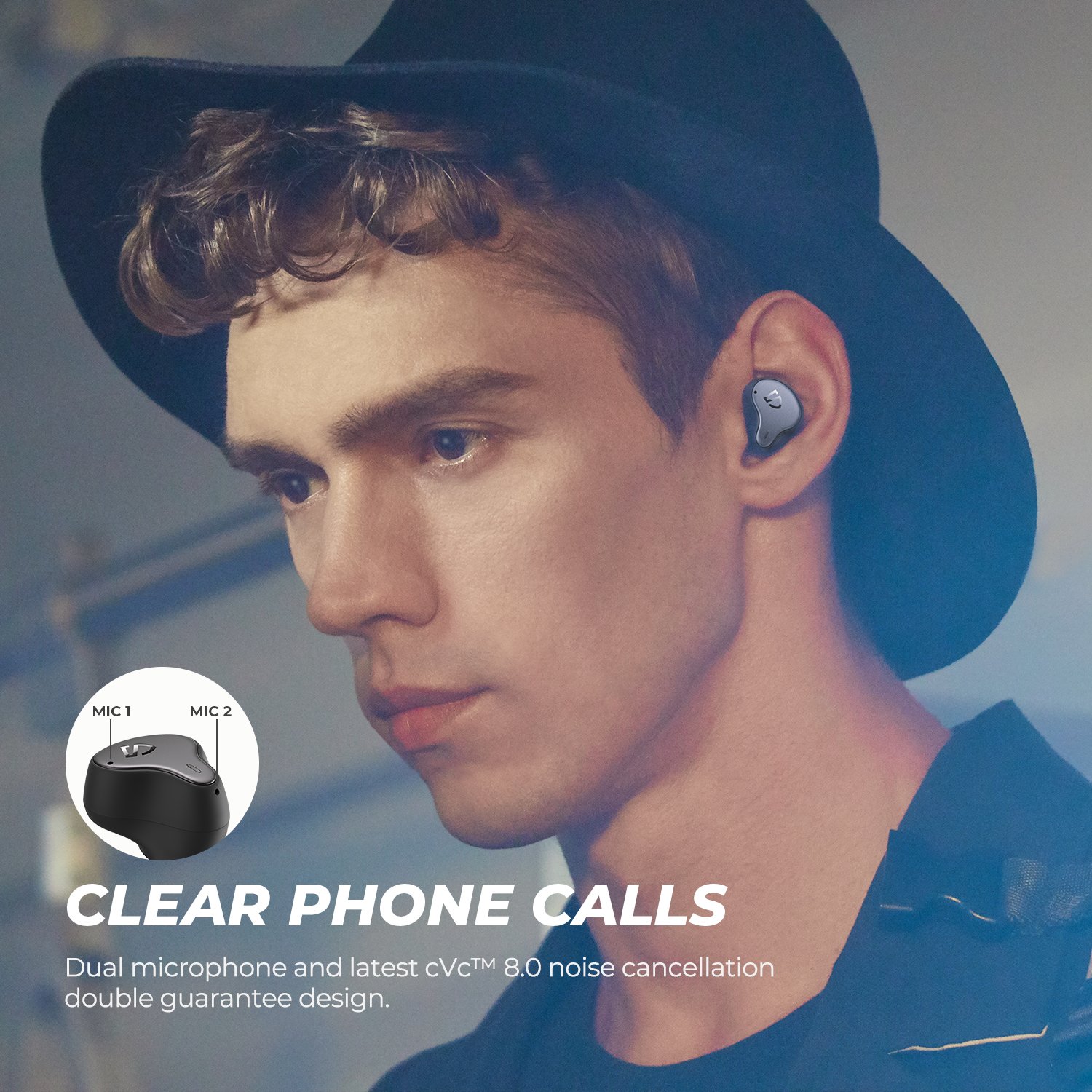 SoundPEATS H1 BT 5.2 TWS Wireless Earbuds Hifi Stereo Bass Sound Tws Wireless Charging Earphone In Ear Headphone with Game Mode