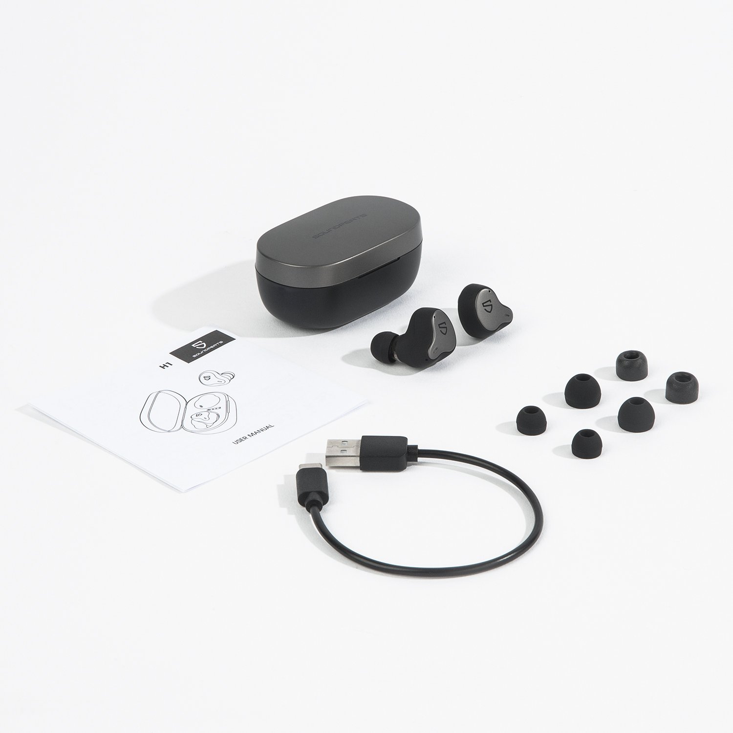 SoundPEATS H1 BT 5.2 TWS Wireless Earbuds Hifi Stereo Bass Sound Tws Wireless Charging Earphone In Ear Headphone with Game Mode