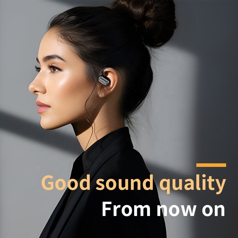 A13mini OWS Wireless noise cancelling tws air earphones and Headphones Open Earhook Sports Headset with big LCD screen display