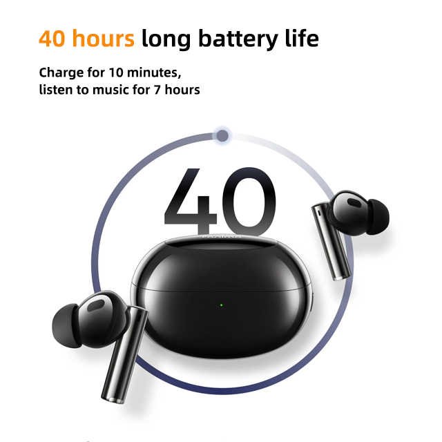 New realme Buds Air 5 Pro True Wireless Earphone LDAC 50dB Active Noise Cancelling BT 5.3 HiFi Quality Wireless Headphone