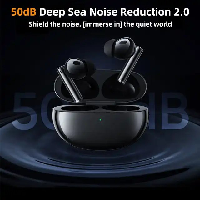 New realme Buds Air 5 Pro True Wireless Earphone LDAC 50dB Active Noise Cancelling BT 5.3 HiFi Quality Wireless Headphone