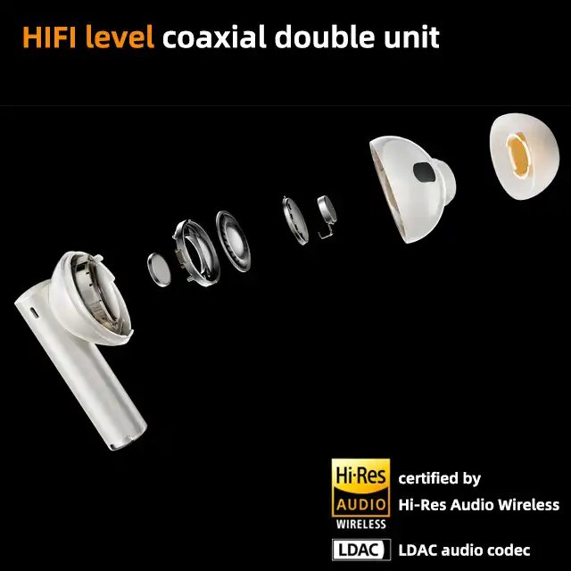 New realme Buds Air 5 Pro True Wireless Earphone LDAC 50dB Active Noise Cancelling BT 5.3 HiFi Quality Wireless Headphone