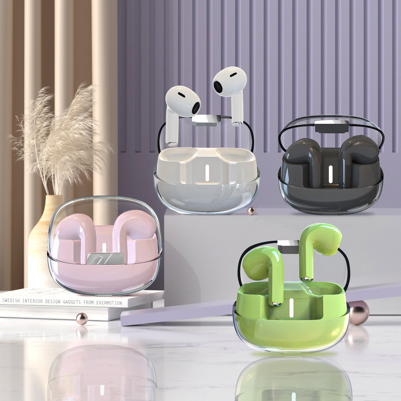 2024 New Trending BOLN Digital Display Mini Sound TWS Earbuds B38 Wireless Headphones Earphones Sport Game Tooth Earbuds
