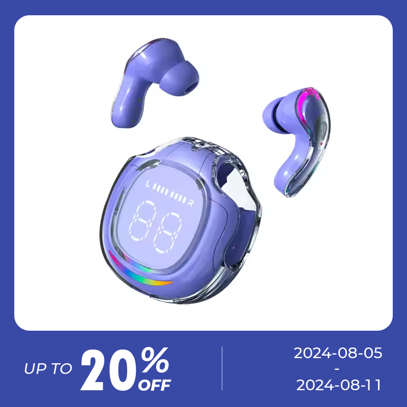 Digital Display Rechargeable Low latency Magnetic Headphone Wireless BT 5.3v In-ear Headset Gaming TWS Earbuds Earphone