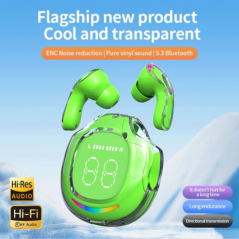 Digital Display Rechargeable Low latency Magnetic Headphone Wireless BT 5.3v In-ear Headset Gaming TWS Earbuds Earphone
