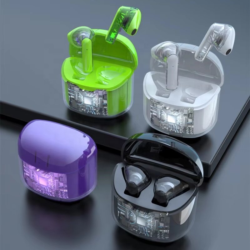 J225 Transparent Wireless Gaming Earphones Noise Cancelling Earphones Auriculares Tws Gaming Earbuds In Ear Max Headphones
